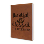 Thankful & Blessed Leather Sketchbook - Small - Double Sided (Personalized)