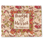 Thankful & Blessed Single-Sided Linen Placemat - Single w/ Name or Text