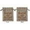 Thankful & Blessed Medium Burlap Gift Bag - Front and Back