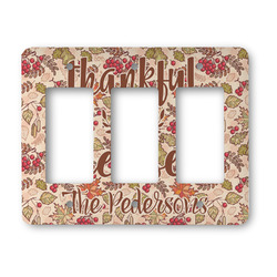 Thankful & Blessed Rocker Style Light Switch Cover - Three Switch (Personalized)