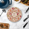 Thankful & Blessed Round Stone Trivet - In Context View