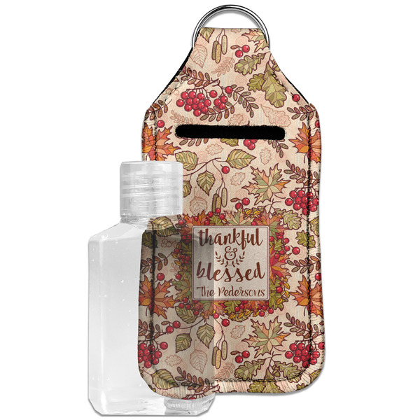 Custom Thankful & Blessed Hand Sanitizer & Keychain Holder - Large (Personalized)