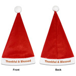 Thankful & Blessed Santa Hat - Front & Back (Personalized)