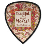 Thankful & Blessed Iron on Shield Patch A w/ Name or Text