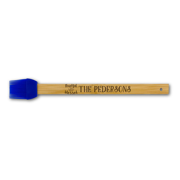 Custom Thankful & Blessed Silicone Brush - Blue (Personalized)