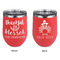 Thankful & Blessed Stainless Wine Tumblers - Coral - Double Sided - Approval