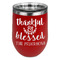 Thankful & Blessed Stainless Wine Tumblers - Red - Double Sided - Front