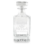 Thankful & Blessed Whiskey Decanter - 26 oz Square (Personalized)