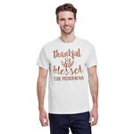 Thankful & Blessed T-Shirt - White - 2XL (Personalized)