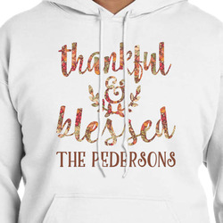 Thankful & Blessed Hoodie - White - 2XL (Personalized)