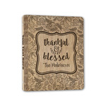 Thankful & Blessed Wood 3-Ring Binder - 1" Half-Letter Size (Personalized)