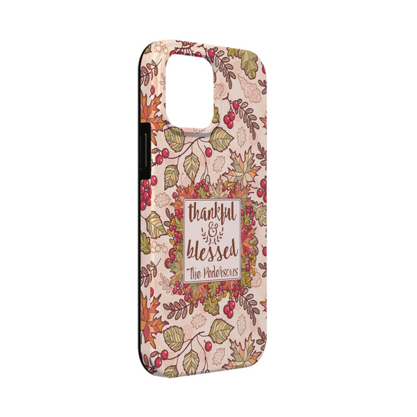 Custom Thankful & Blessed iPhone Case - Rubber Lined - iPhone 13 Mini (Personalized)