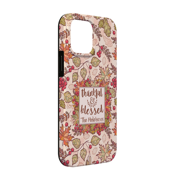 Custom Thankful & Blessed iPhone Case - Rubber Lined - iPhone 13 (Personalized)