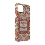 Thankful & Blessed iPhone Case - Plastic - iPhone 14 (Personalized)