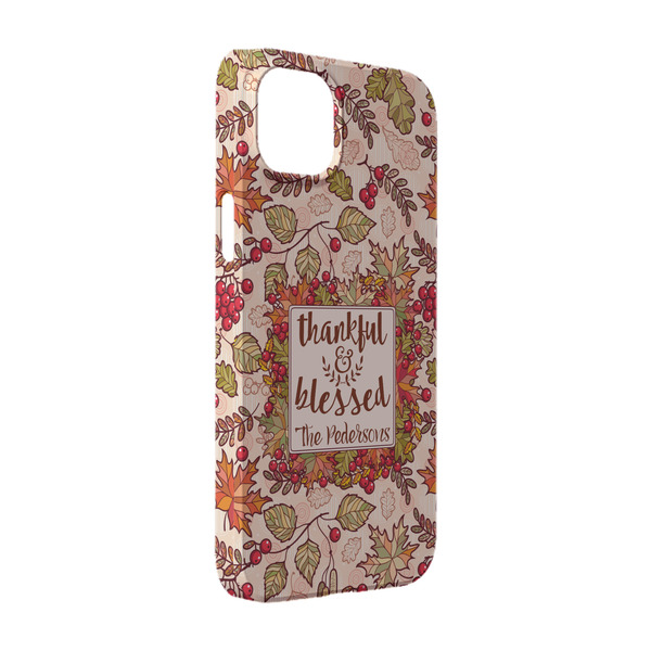 Custom Thankful & Blessed iPhone Case - Plastic - iPhone 14 (Personalized)