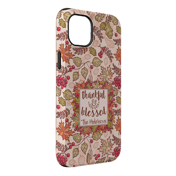 Custom Thankful & Blessed iPhone Case - Rubber Lined - iPhone 14 Pro Max (Personalized)