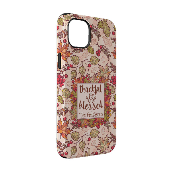 Custom Thankful & Blessed iPhone Case - Rubber Lined - iPhone 14 (Personalized)