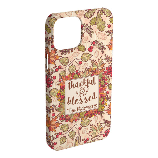 Custom Thankful & Blessed iPhone Case - Plastic - iPhone 15 Plus (Personalized)