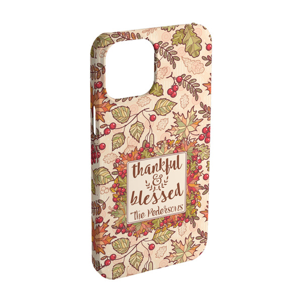 Custom Thankful & Blessed iPhone Case - Plastic - iPhone 15 Pro (Personalized)