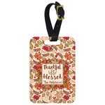 Thankful & Blessed Metal Luggage Tag w/ Name or Text