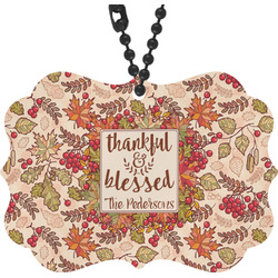 Thankful & Blessed Rear View Mirror Decor (Personalized)