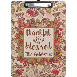 Thankful & Blessed Clipboard (Letter Size) (Personalized)