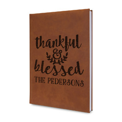Thankful & Blessed Leatherette Journal - Double Sided (Personalized)