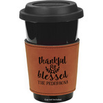 Thankful & Blessed Leatherette Cup Sleeve - Double Sided (Personalized)