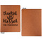 Thanksgiving Quotes and Sayings Cognac Leatherette Portfolios with Notepad - Small - Single Sided- Apvl