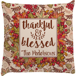 Thankful & Blessed Decorative Pillow Case (Personalized)