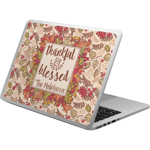 Custom Thankful & Blessed Laptop Skin - Custom Sized (Personalized)