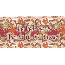 Thankful & Blessed Front License Plate (Personalized)