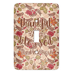 Thankful & Blessed Light Switch Cover (Single Toggle) (Personalized)