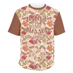 Thankful & Blessed Men's Crew T-Shirt - Medium (Personalized)