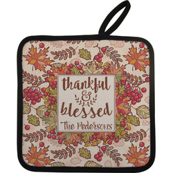 Thankful & Blessed Pot Holder w/ Name or Text