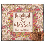 Thankful & Blessed Outdoor Picnic Blanket (Personalized)