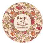 Thankful & Blessed Round Decal - Small (Personalized)