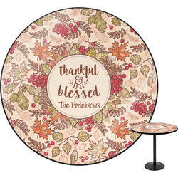 Thankful & Blessed Round Table - 24" (Personalized)