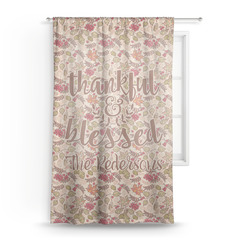 Thankful & Blessed Sheer Curtain - 50"x84" (Personalized)