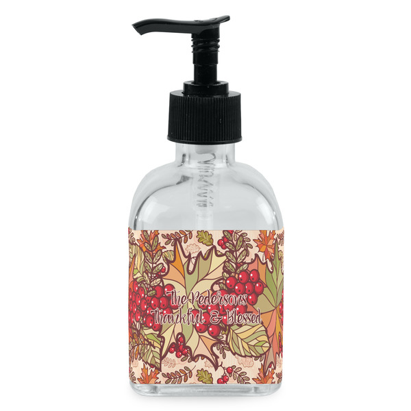 Custom Thankful & Blessed Glass Soap & Lotion Bottle - Single Bottle (Personalized)