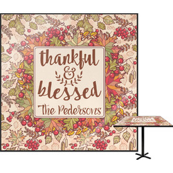 Thankful & Blessed Square Table Top - 30" (Personalized)