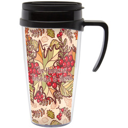 Thankful & Blessed Acrylic Travel Mug with Handle (Personalized)