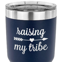 Tribe Quotes 30 oz Stainless Steel Tumbler - Navy - Single Sided