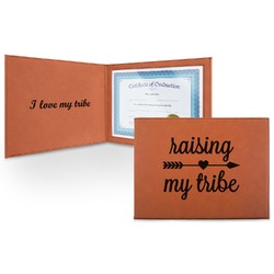 Tribe Quotes Leatherette Certificate Holder