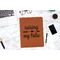 Tribe Quotes Cognac Leatherette Portfolios - Lifestyle Image