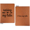 Tribe Quotes Cognac Leatherette Portfolios with Notepad - Small - Double Sided- Apvl