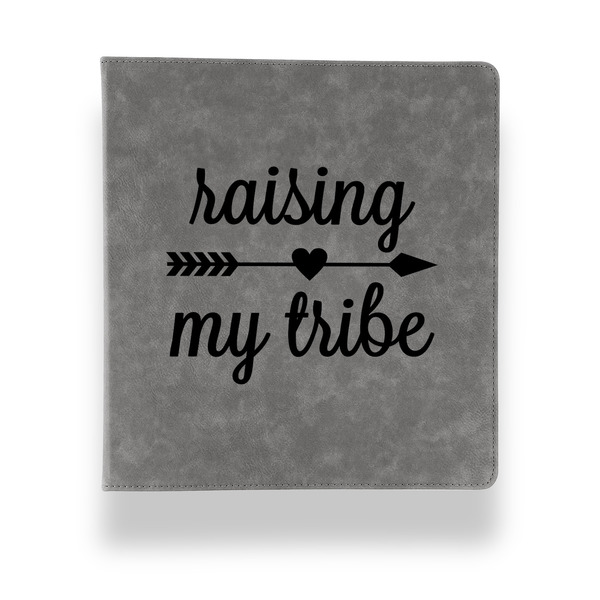 Custom Tribe Quotes Leather Binder - 1" - Grey