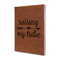 Tribe Quotes Leather Sketchbook - Small - Double Sided - Angled View