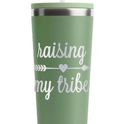 Tribe Quotes RTIC Everyday Tumbler with Straw - 28oz - Light Green - Double-Sided