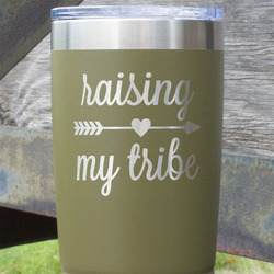 Tribe Quotes 20 oz Stainless Steel Tumbler - Olive - Single Sided